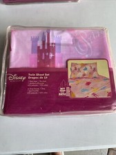 Disney Home princesses flannel twin sheet drape set Ariel Aurora Snow White New
