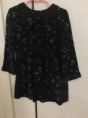 Bonpoint Girls' Size 4 Cherry Print Short Dress Black Long Sleeve | eBay