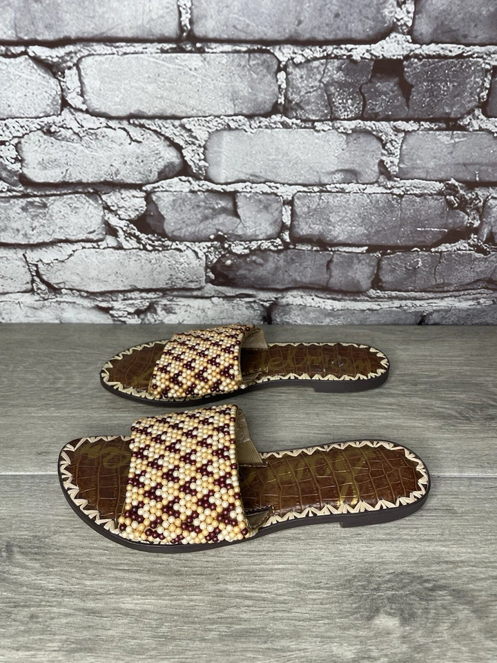 Sandalias múltiples Sam Edelman Gunner 3 perlas melocotón para mujer talla 6,5 M EE. UU./36,5 UE Foto 3 de 4