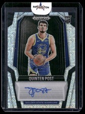 2024 Panini Prizm Black Quinten Post Rookie Signatures Mojo /25 RC Warriors