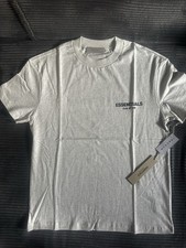 Essentials Fear of God ESSENTIALS Gray Logo Crew Neck Short Sleeve T-Shirt M