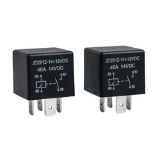 2 Pack Car Relay 4 Pin 12V 40 Amp 40A 14VDC, Car Relay Switch Auto Switches &