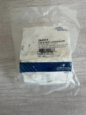 Emerson 24A34-6 Electric Heat Sequencer with 4 Switches White Rodgers