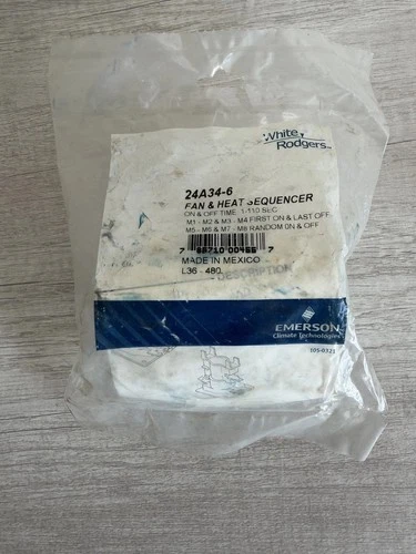 Emerson 24A34-6 Electric Heat Sequencer with 4 Switches White Rodgers