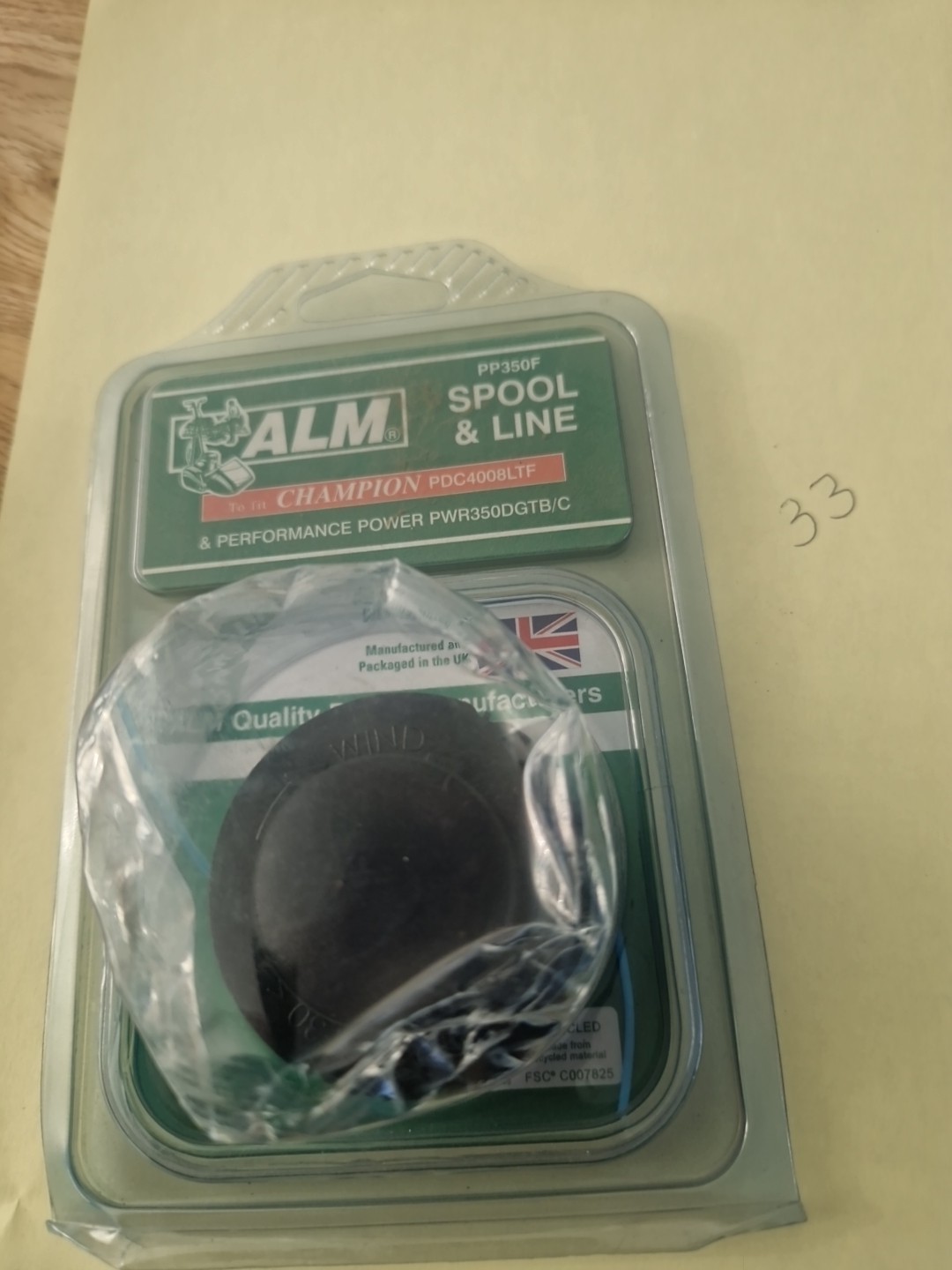 ALM Performance Power Champion Spool and Line PP350