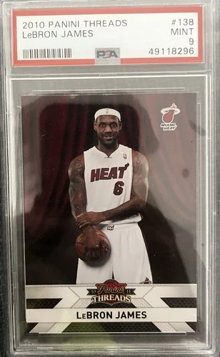 NBA Card/ PSA 9 / LeBron James/ 2010 Panini Threads/ Heats #138