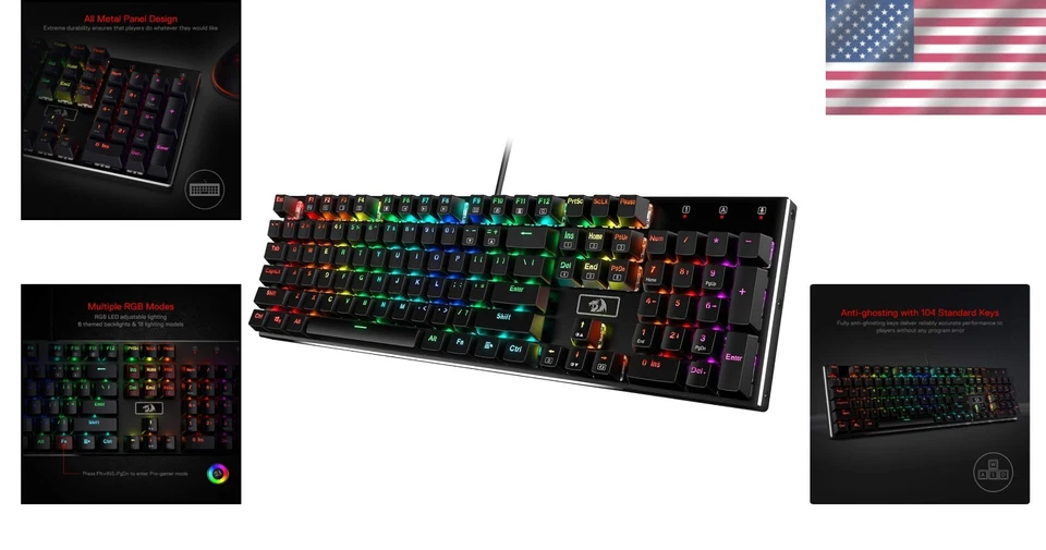 Upgraded Socket RGB Mechanical Keyboard, Hot-Swap, Quiet Red - Image 2 of 4