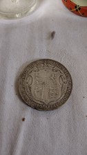 1914 King George V Sterling Silver Half Crown Coin Pre-1920 .925 Silver WWI Era