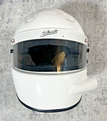 Zamp Snell SA2005 Air Racing Helmet Lg with Visor SZ 555808 DOT Fiberglass White