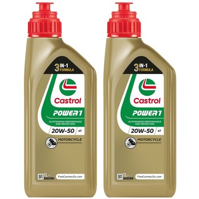 2LT ENGINE OIL MINERAL LUBRICANT CASTROL POWER 1 4T 20W50 FOR CUSTOM MOTORCYCLE