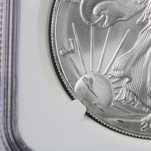 2001 $1 American Silver Eagle NGC MS69 Mint Error - Picture 3 of 3