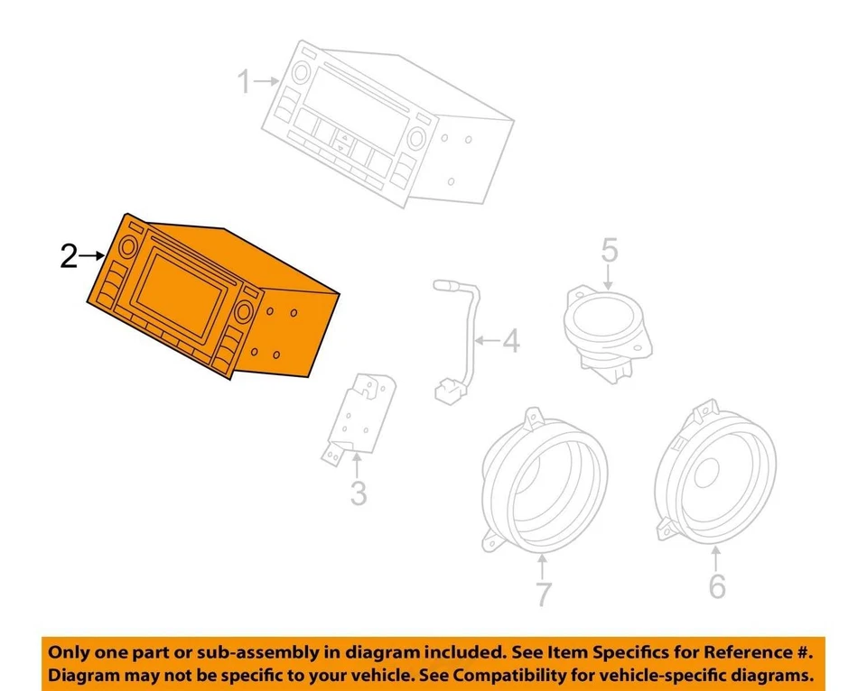 Equipo de audio receptor de radio placa frontal ID CM631UD se adapta a 12-14 IMPREZA 2996978 Foto 3 de 4