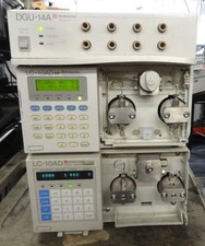 LOT-3 Shimadzu LC-10AD VP+LC-10AD LIQUID Chromatography W/DGU-14A Degasser