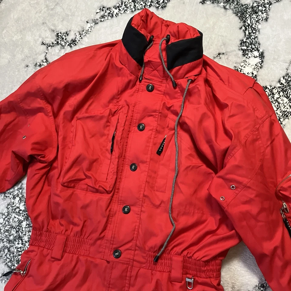 Vintage Ski Suit 90s Bogner Active Red Padding Size L42 LinedJumpsuit - Image 3 of 4