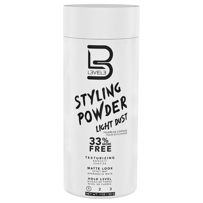 - Level 3 Light Hold Styling Powder - Natural Matte Hairstyle - Texturizing and