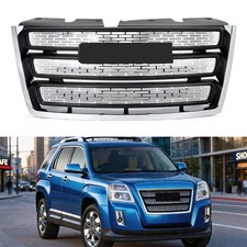 For 2010-2015 Gmc Terrain Black Front Bumper Upper Grille W Chrome Trim