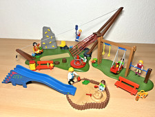 Playmobil 4015 Aktiv-Spielplatz Seilbahn + Schaukel, Rutsche, Sandkasten (3822)
