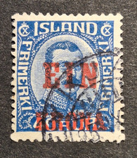 ISLANDE / YVERT N° 120 / OBL / USED / COTE 38€