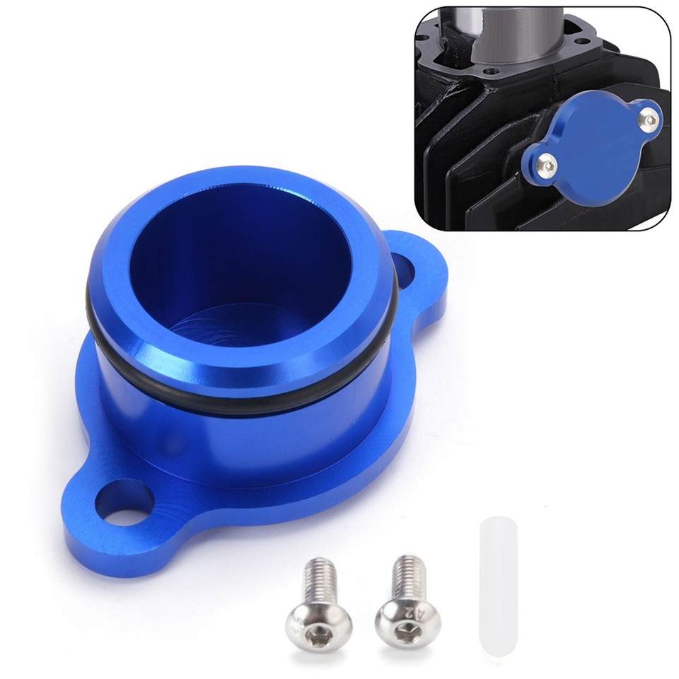 For Yamaha PW50 PW80 Oil Injection Pump Delete Block Off Plug Blue 6061 ...