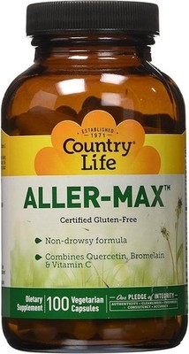Country Life Aller-Max Quercetin, Bromelain & Vitamin C-100 Vegetarian Capsules