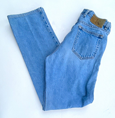 Calvin Klein Jeans  SZ: 29 Blue Denim Straight Fit Light Wash 5-Pocket USA #623