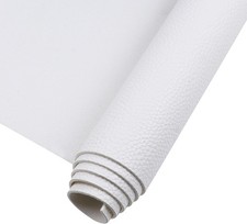 Marine Vinyl Fabric 1.6mm White 54"x24" Waterproof UV-Resistant Upholstery