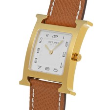 Hermes H watch HH1.510 white unisex used Wristwatch Quartz Stainless 2