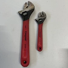 ✅ Crescent Adjustable Wrench 6" & 10" Red Comfort Grip Handle Set Lot of 2