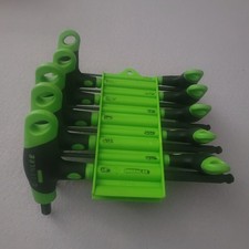 Greenlee 0254-40 10pc T-Handle Hex Key Wrench Set Black Oxide Used USA Tool
