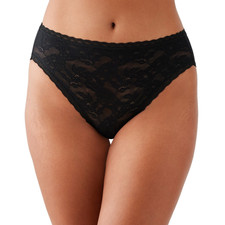 Wacoal High Profile High Cut Underwear Women's Medium Black Brief Panty GBO3534