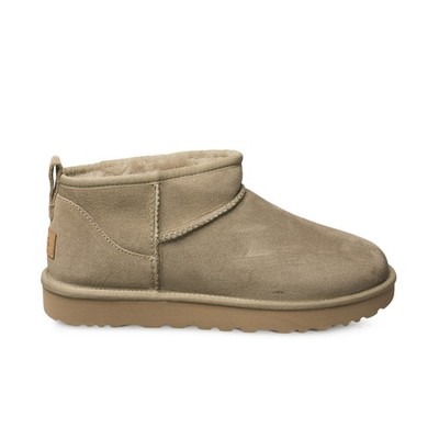 UGG CLASSIC ULTRA MINI ANTILOPE SUEDE FUR COMFORT WOMEN'S BOOTS SIZE US 8 NEW