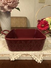 Biltmore Casserole Dish Red 12.38 x 9 x 3.75 Dishwasher & Oven Safe Cookware