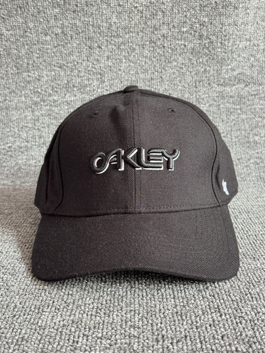 Oakley 47 Brand Strapback Baseball Cap Black White OSFA