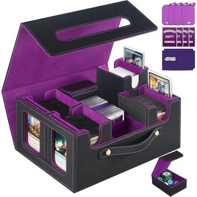 MTG Commander Deck Box Faux Leather Card Storage 600 Double