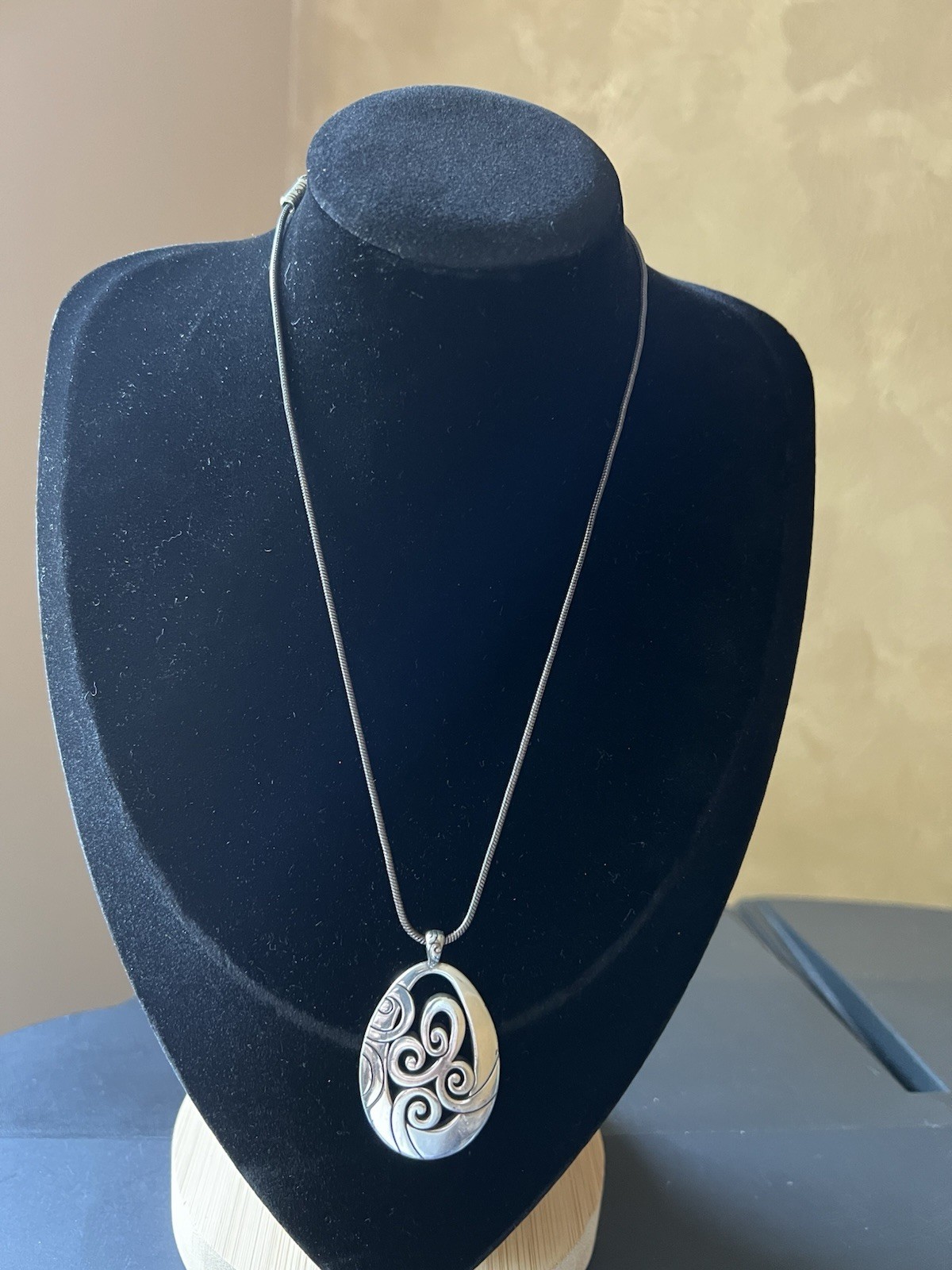 Brighton Necklace Silvertone Pendant
