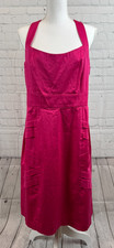 CALVIN KLEIN raspberry pink cotton stretch open shoulders bodycon sundress 14