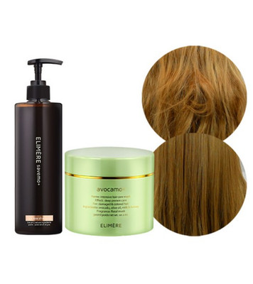Elimere Savemo Beer Yeast Anti-Hair Loss Shampoo 500ml & Avocado Hair Pack 300ml
