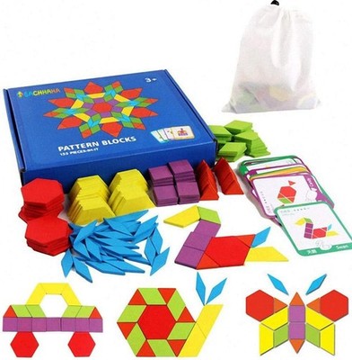 Montessori Holzpuzzles - Geometrische Formen Spielzeug ab 3-6 Jahren - 155 Fo...