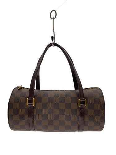 LOUIS VUITTON Boston Bag 1 Papillon 30 Damier Ebene PVC BRW Used - Picture 1 of 7