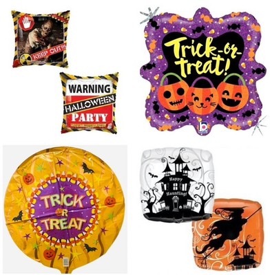 Halloween Balloons 18'' Ghost Witch Pumpkins Trick or Treat Foil Mylar Balloons