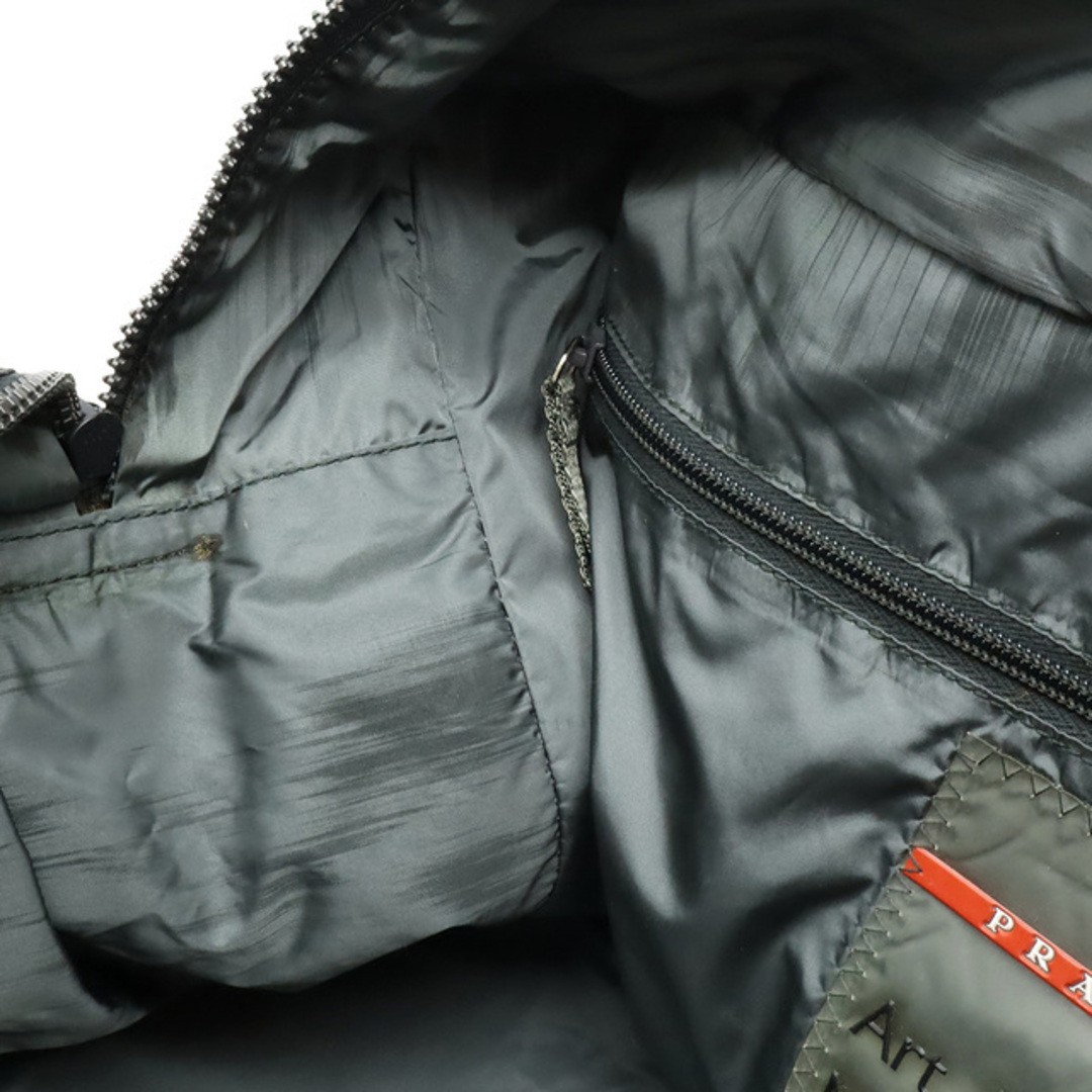 PRADA PRADA SPORTS Sports Line Boston Bag Travel Bag Nylon NERO Black Gray 4V036 thumbnail 9