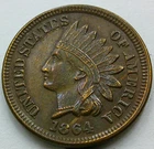 US 1864 Indian Head Cent  **