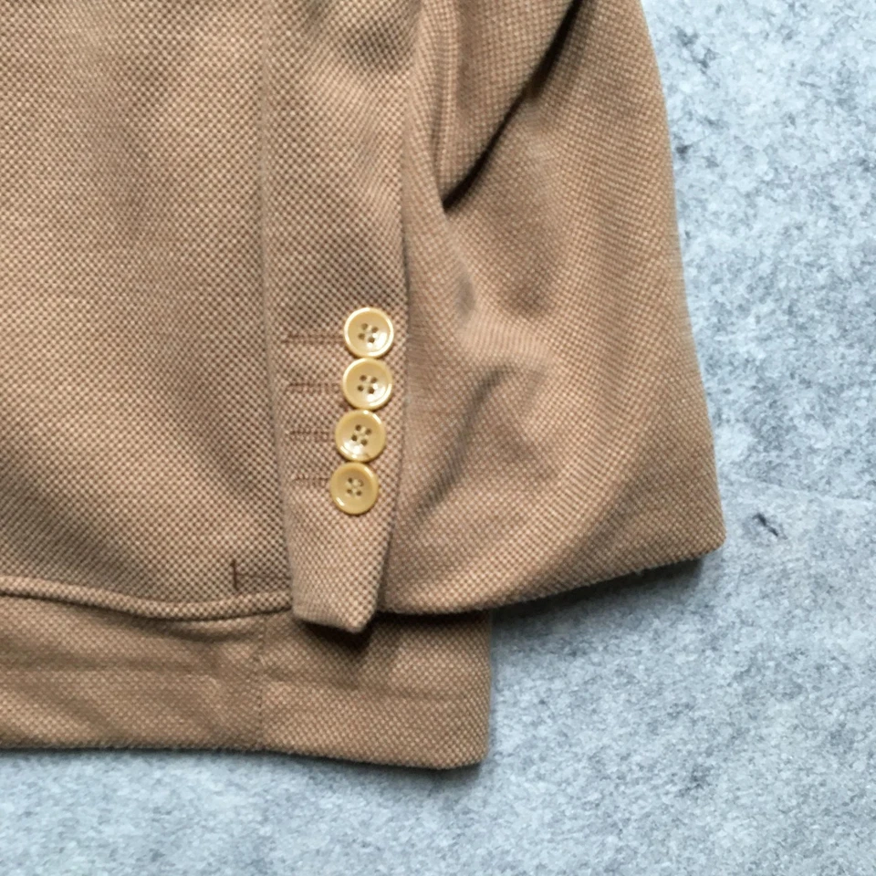 PJ Paul Jones Blazer Mens 2XL Brown Knit Sport Coat Casual Stretch Jacket - Image 2 of 4