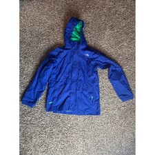 The North Face Boy's Blue Dryvent Rain Jacket Coat Hooded Lightweight