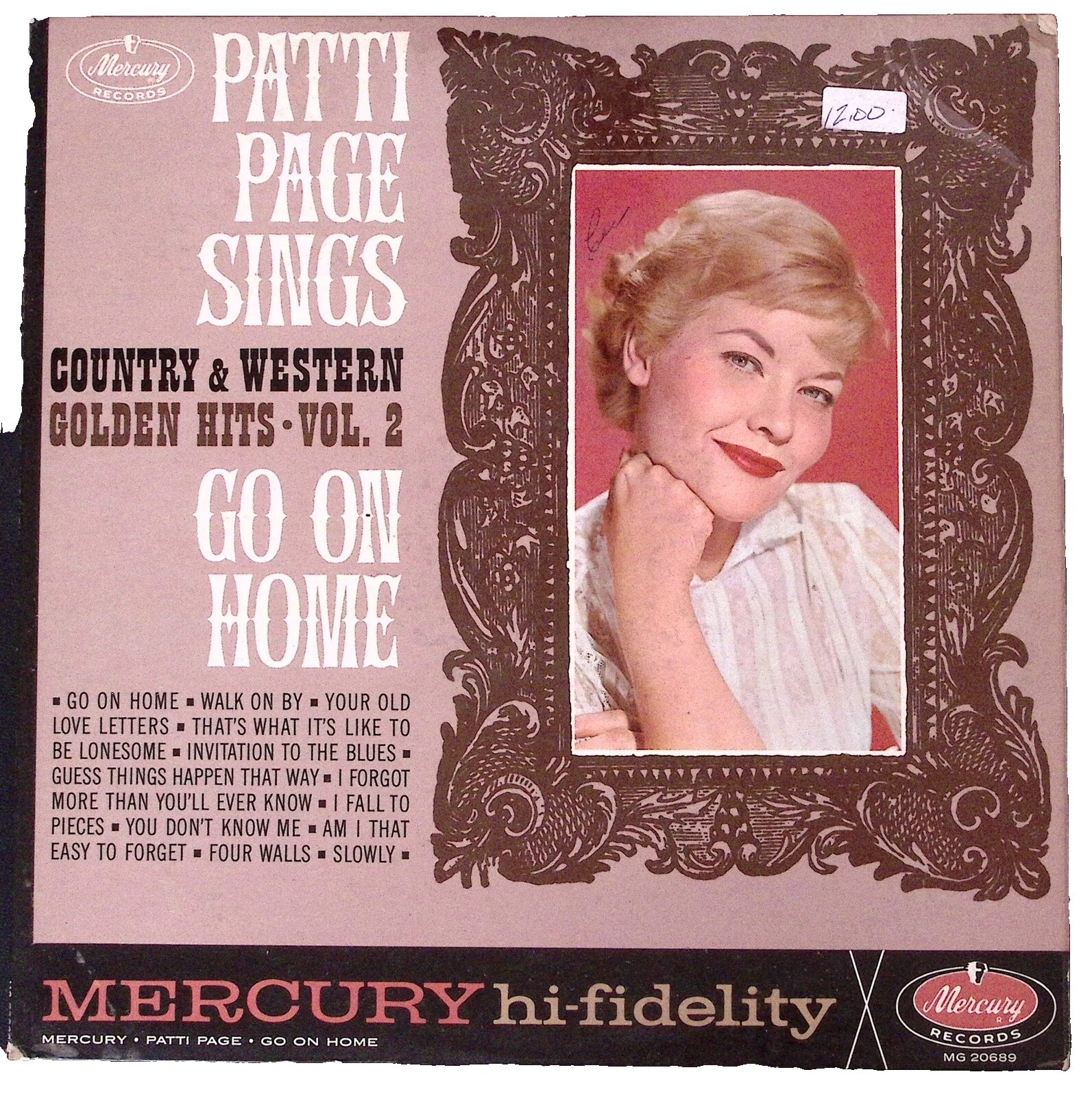 Patti Page Country Excellent (EX) Sleeve Vinyl Records