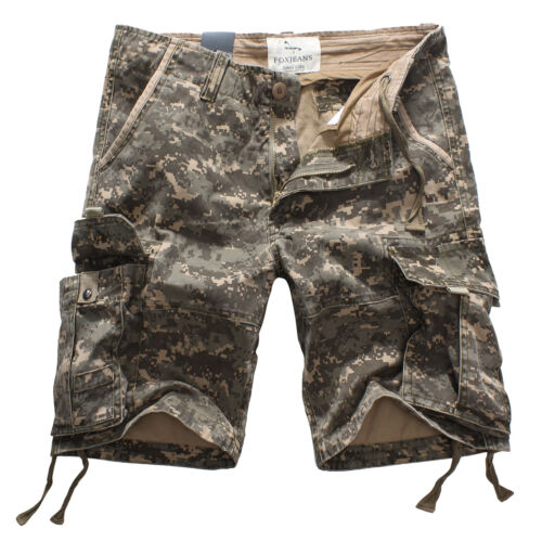 FOX JEANS Men's Bing Casual Military Camo Cargo Work Shorts SIZE 32-44 - Picture 1 of 12