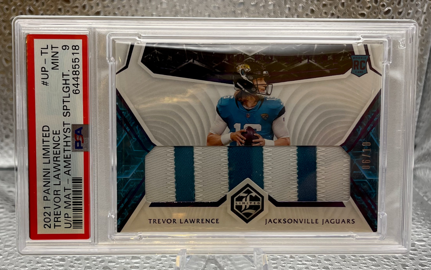 Trevor Lawrence Panini Limited Unlimited Potential Materials #UPTL Amethyst Spotlight