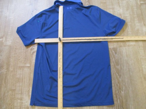 Polo Under Armour Adulto M Heat Gear Sciolta Uomo Blu Righe Elasticizzata Golf - Foto 5 di 7