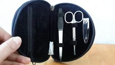 Mini 3 Piece Travel Manicure Set Semicircular Case Made in Korea