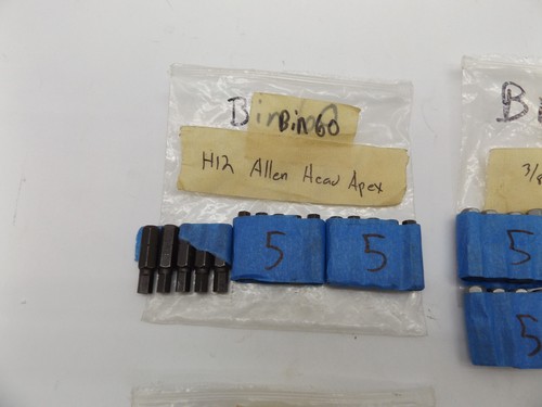 Lot of 90 Socket Head (Hex-Allen) Hex Insert Bits, SAE - Picture 2 of 8